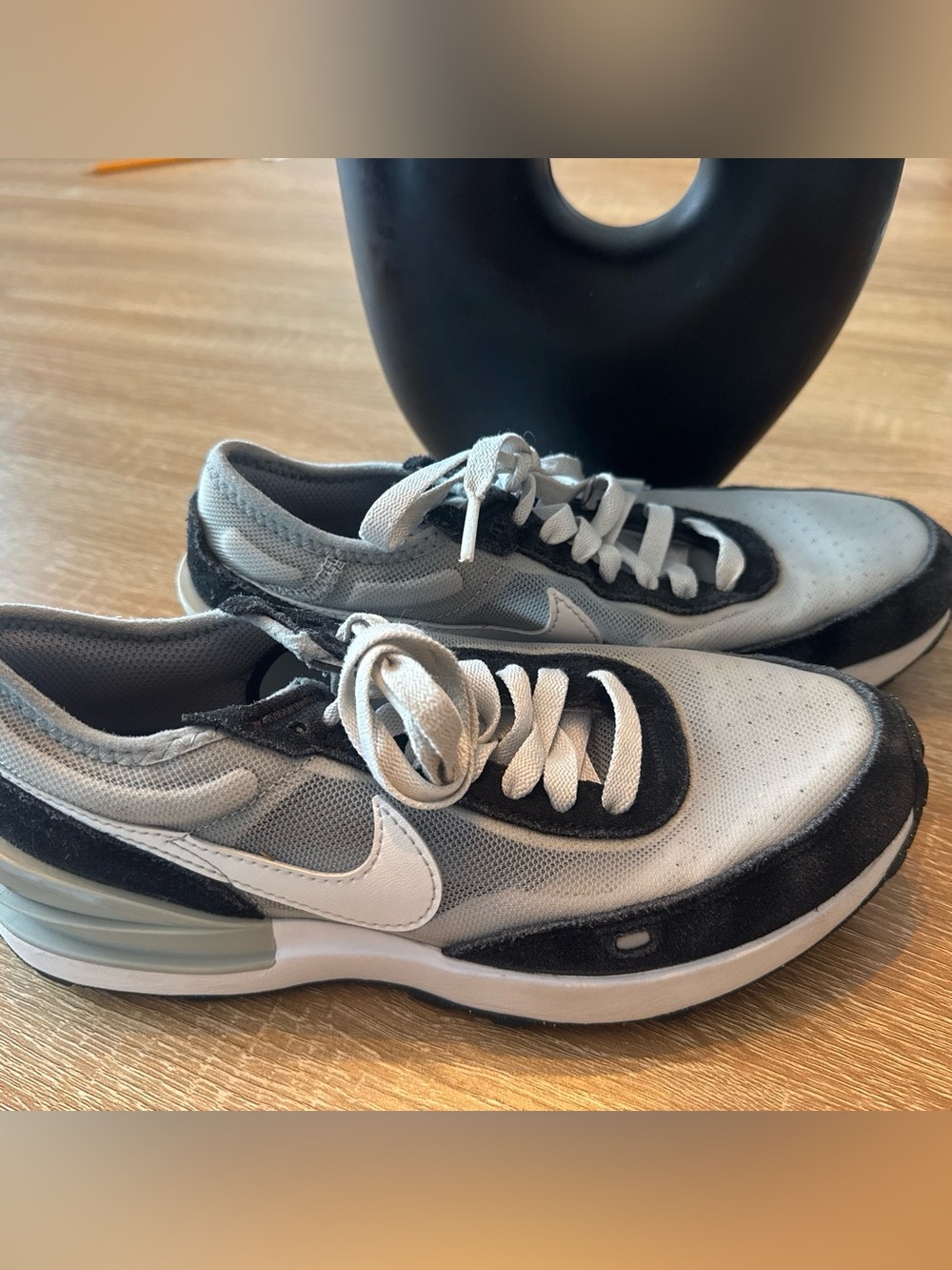 Nike youth shoes grey and black size 3.5y